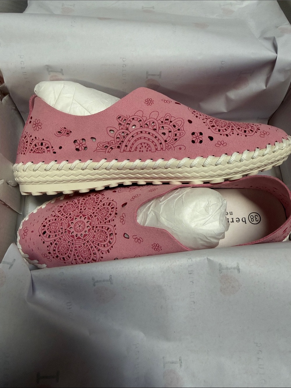 bernie mev. Pink tw09 Espadrille Slip-On Flats